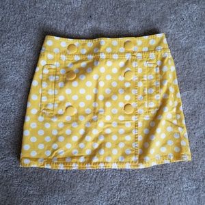 J.crew yellow polka dot skirt
